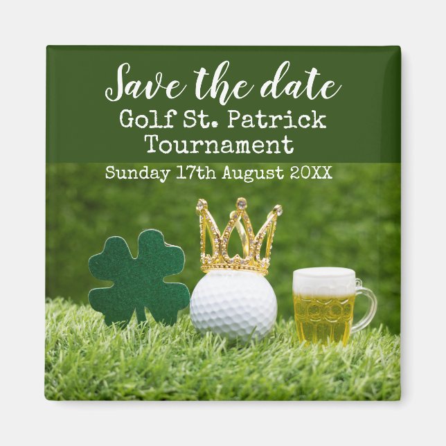 Golf Save the date Golf Tournament st. Patrick's Magnet (Front)