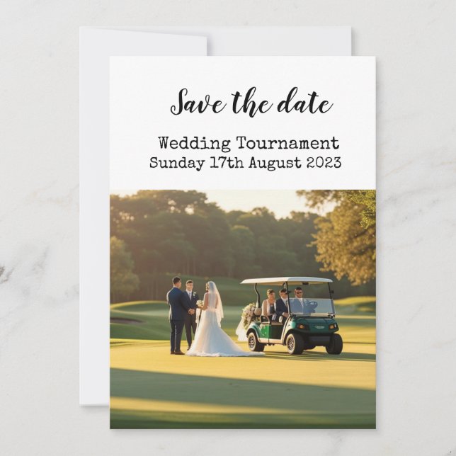 Golf Save the date Golf Wedding  Invitation (Front)