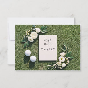 Golf Save the Date Golfer Themed