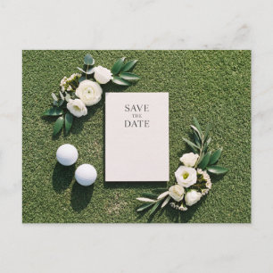 Golf Save the Date Golfer Themed Announcement Postcard