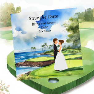 Golf Save the Date Wedding Party Invitation