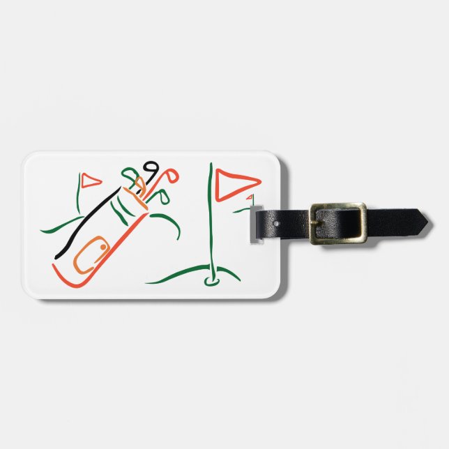 Golf Scene Luggage Tag (Front Horizontal)