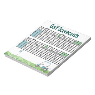 Golf Scorecards Notepad