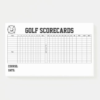 Golf Scorecards Post-it Notes