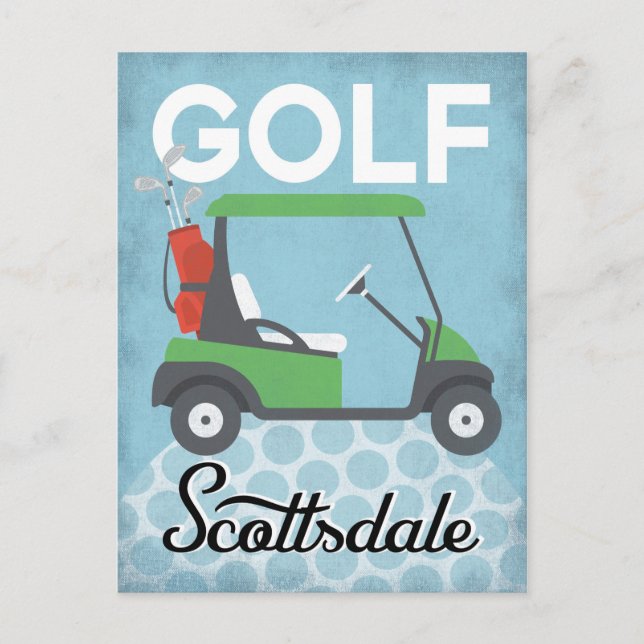 Golf Scottsdale Arizona - Retro Vintage Travel Postcard (Front)