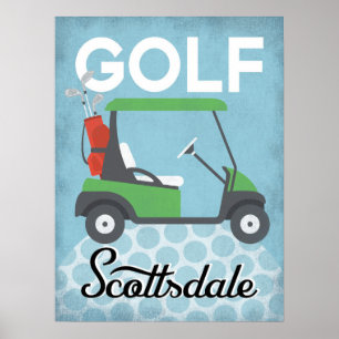 Golf Scottsdale Arizona - Retro Vintage Travel Poster