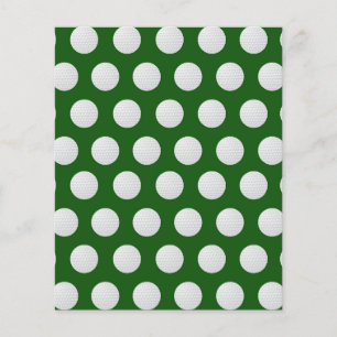 Golf Scrapbook Paper - Green Golf Ball Pattern