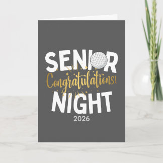 Golf Senior Night Congratulations Card