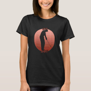 Golf Shadow In A Red Circle T-Shirt