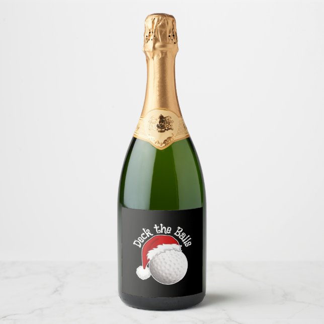 Golf shirt design for Christmas Sparkling Wine Label (Front)