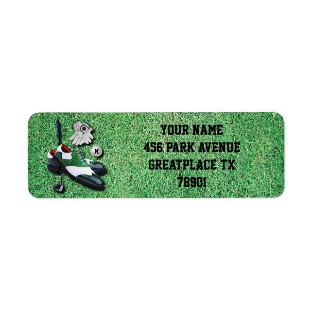 Golf Shoes Ball Gloves Club Driver With Monogram (Front)