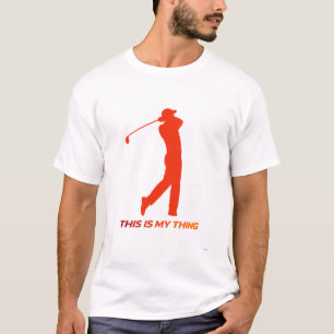 Golf Silhouette Action Lifestyle Design T-Shirt