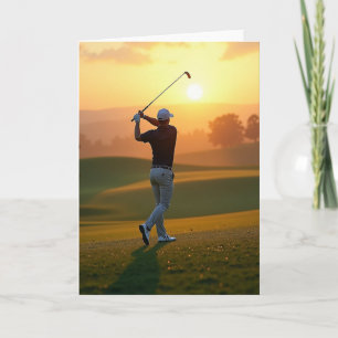 Golf Silhouette Fathers Day Card