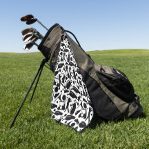 Golf Silhouette Pattern Classic Black & White 