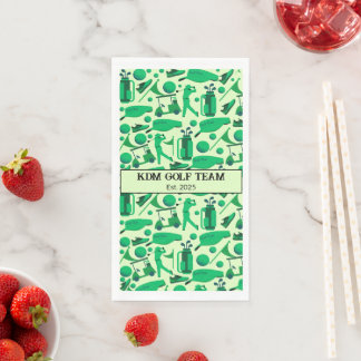 Golf Silhouette Pattern Classic branding buisness  Napkin