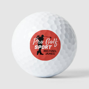 Golf Silhouette, Pro Golf Sport, Personalized Balls