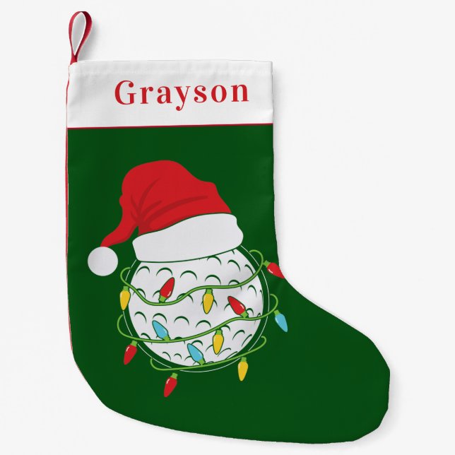 Golf Small Christmas Stocking (Front)