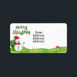 Golf Snowman for Golfer Merry Christmas Label<br><div class="desc">Golf Snowman for Golfer Merry Christmas</div>