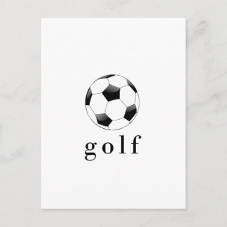 Golf Soccer Ball Funny Sports T-Shirt Postcard