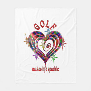 Golf Sparkles Fleece Blanket