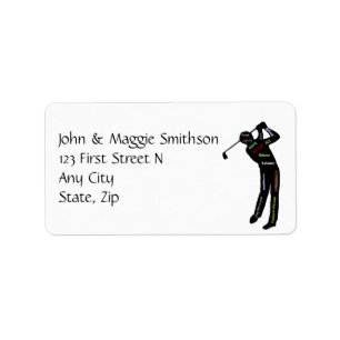 Golf, Sport, Motivational Words Custom Address Label
