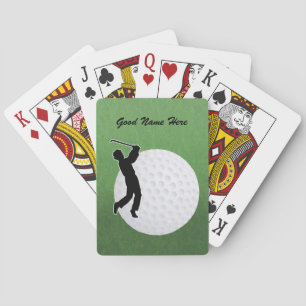 Golf Sports Emphasis golfer ball personalise Playing Cards