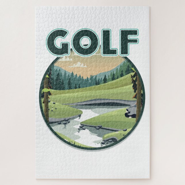 Golf Sports logo Jigsaw Puzzle (Vertical)