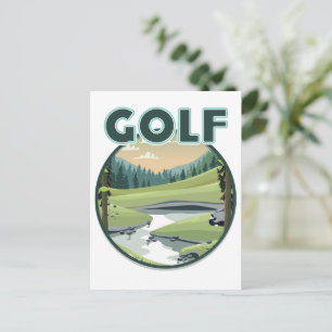 Golf Sports logo Postcard