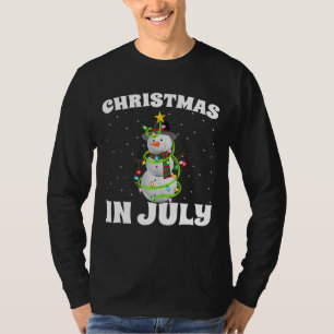 Golf Sports Lover Lighting Golf Snowman Christmas T-Shirt