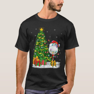 Golf Sports Lover Matching Santa Hat Golf Ball Chr T-Shirt