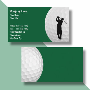 Golf Sports Theme Modern Business Cards
