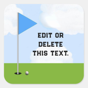 Golf Square Sticker