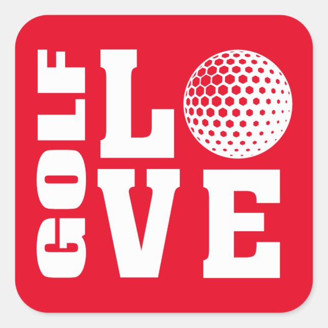 Golf Square Sticker (Front)