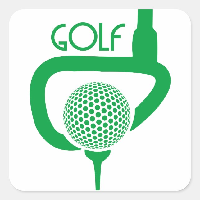 Golf Square Sticker (Front)