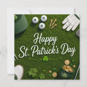 Golf St. Patrick's Day for Golf themed for Golfer Card
