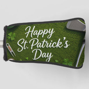 Golf St. Patrick's Day with Golf ball for Golfer Head Cover