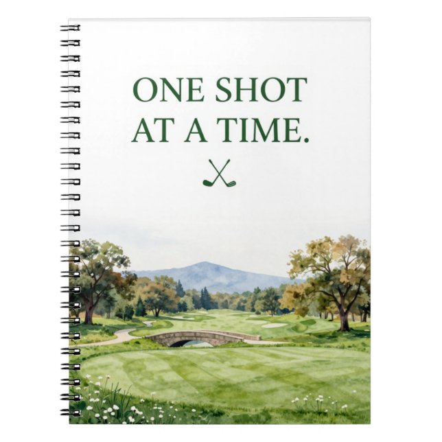 Golf Stationery Collection | Premium Watercolor  Notebook (Front)