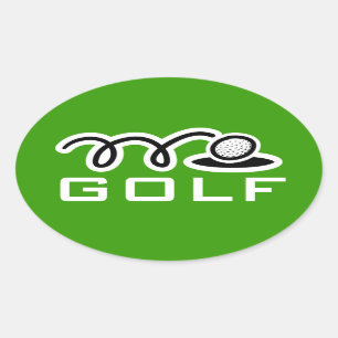 Golf stickers   customisable text and background