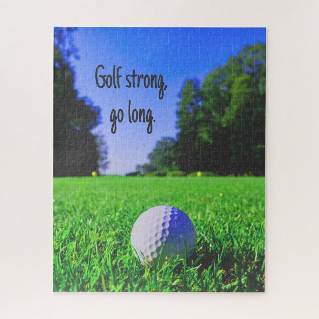 Golf strong go long grass golf ball jigsaw puzzle (Vertical)