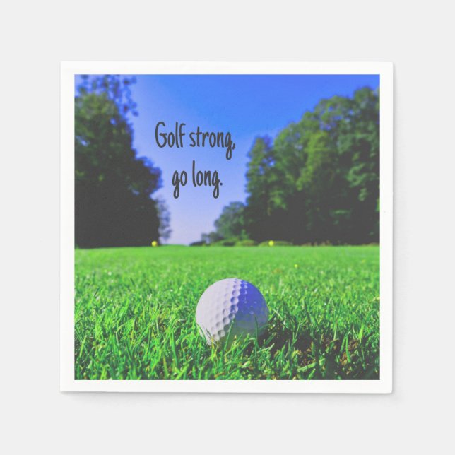 Golf strong go long grass golf ball napkin (Front)