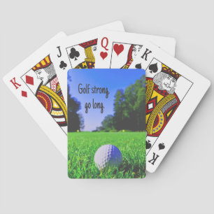 Golf strong go long grass golf ball playing cards