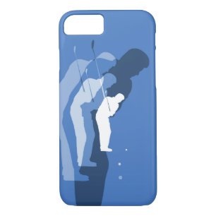 Golf Swing Abstract Phone Case Blue