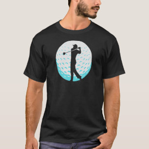 Golf Swing Golfer Playing Golf Silhouette Golf Bal T-Shirt
