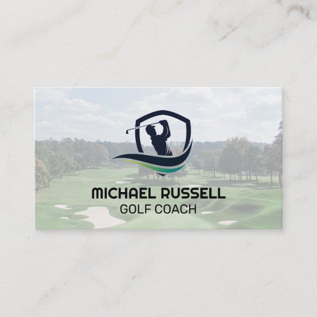 Golf Swing Logo | Golf Course Business Card (Front)