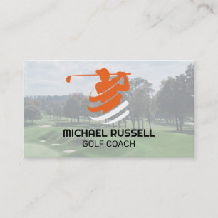 Golf Swing Logo   Sports   Outdoors Business Card