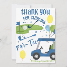 Golf Swing Thank You Card