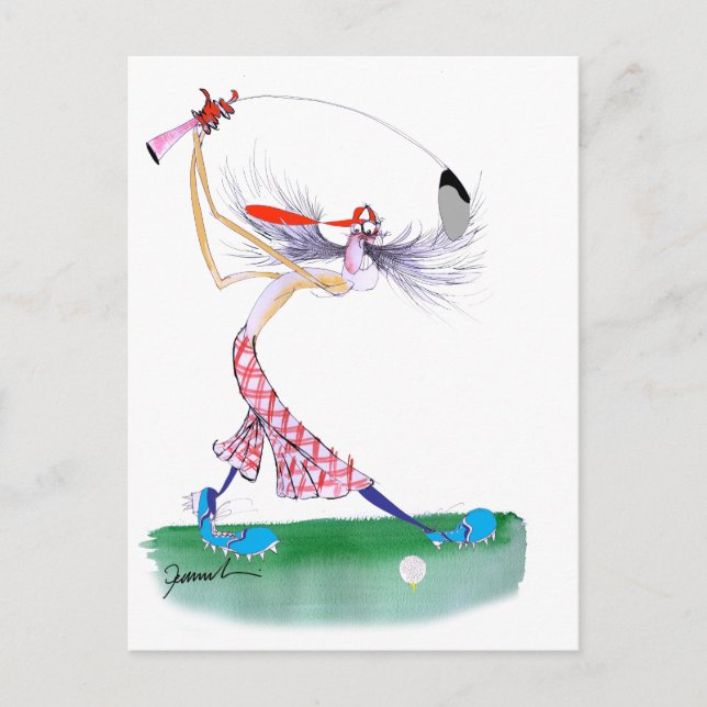 golf swing, tony fernandes postcard (Front)