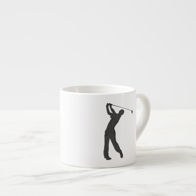 Golf Swinger Customisable Espresso Cup (Front Right)
