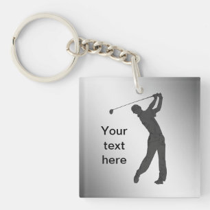 Golf Swinger Customisable Key Ring