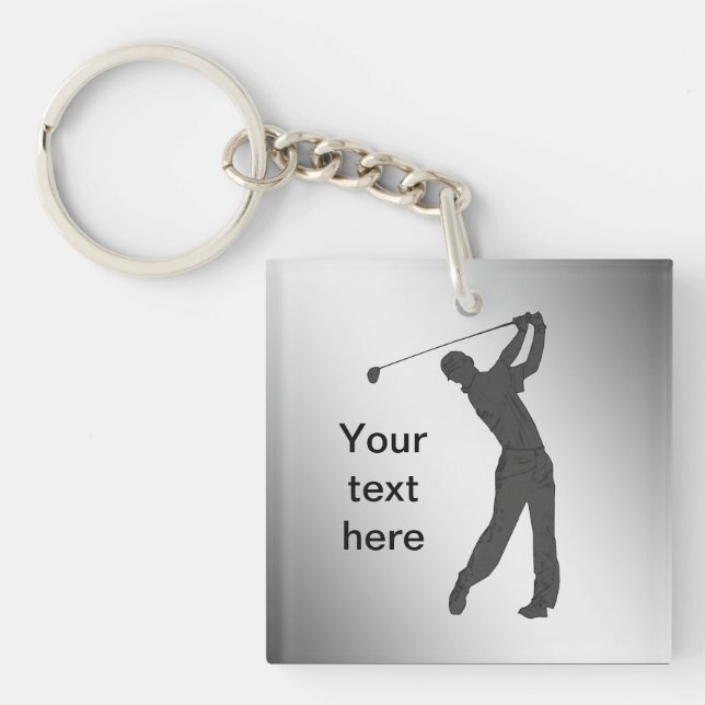 Golf Swinger Customisable Key Ring (Front)